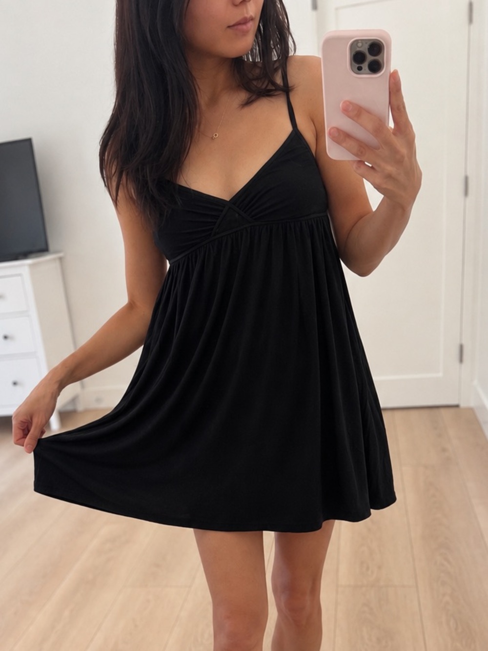 H&M Babydoll Dress in Black
